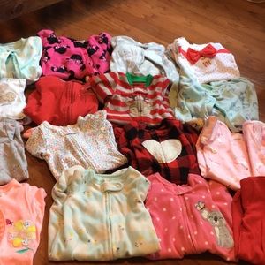 16 piece nb-3M carters sleep n plays baby lot